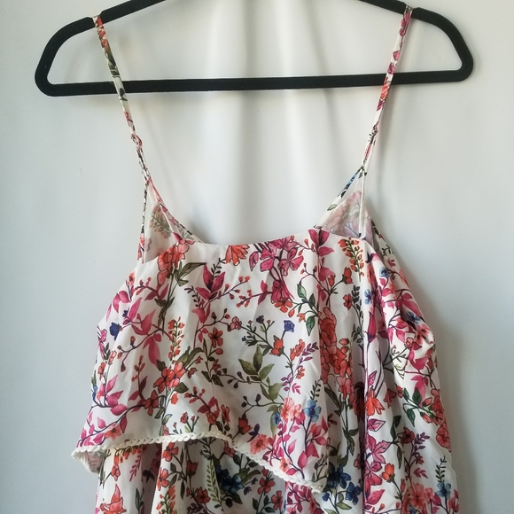 new Devlin Romantic Layered Tiered Flouncy Floral Dress Medium - Picture 3 of 9